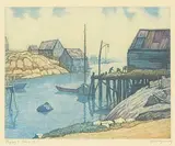 Nicholas Hornyansky, Peggy's Cove N.S., colour etching on paper
