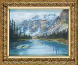 Rose Leonard, Untitled - Mountain Lake, pastel on paper