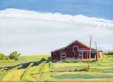 Untitled - The Red Barn by Robert F.M. McInnis, 1999, oil on canvas, sold Dec 2015
