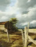Rudi Reichardt, Afternoon in the Country, 1966, oil on board