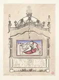 Noboru Sawai, Antique Bed #37/100, colour wood block and etching on paper