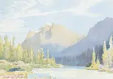 Mt. Patterson [at Waterfowl Lake] by Margaret Shelton, 1948, watercolour on paper, sold Dec 2015