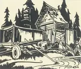 Margaret Shelton, Lumberyard in Banff