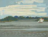 Maxwell Bennett Bates, Seascape Near Victoria
