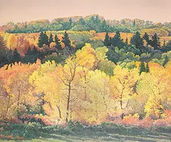 Gilbert A. Flodberg, Autumn Fortress, oil on canvas
