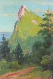 Joseph-Charles Franchère, Gaspe, Que., oil on wood board