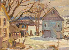 A. Y. Jackson, St. Fabien, Que., oil on wood panel