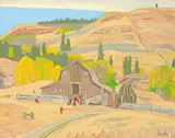 The Porcupine Hills #3 by Illingworth Kerr, 1983, oil on canvas board, sold Nov 2015
