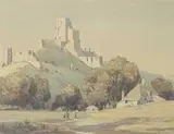 Alfred Crocker Leighton, Corfe Castle and Farm, Dorset, England