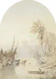 Thomas Mower Martin, Untitled - Canoeing in the Bay