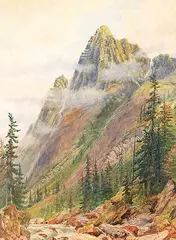 Thomas Mower Martin, Rocky Mountains, 1887, watercolour on paper