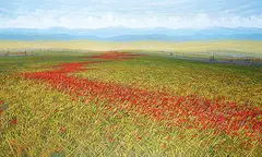 Randolph T. Parker, Pathway to the Rockies, 1996, acrylic on canvas