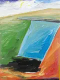 Matt Petley-Jones, Sectioned Off, acrylic on canvas