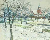 Llewellyn Petley-Jones, Peterson Church - Burial Place of Capt. George Vancouver, oil on canvas