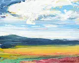 Matt Petley-Jones, Before the Hill, acrylic on canvas