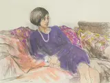 Joseph Francis Plaskett, Untitled - Lady with Pearls on the Couch