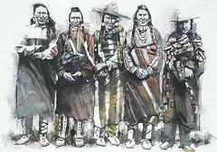 Paul Van Ginkel, Cree, 1906, 1995, watercolour on paper