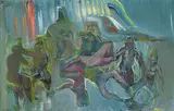 Adolf Benca, Aztecs, 1985, oil on canvas