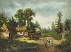 Jules Dupré, Untitled - Returning Home, oil on canvas