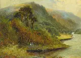 Benjamin Williams Leader, The Valley of the Shore North Wales, 1865, oil on paper board