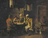 David Teniers, Untitled - Men in Tavern, oil on canvas