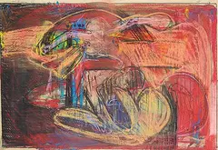 Adolf Benca, Centre of Reflection, 1986, pastel on paper