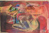 Adolf Benca, Centre of Reflection, 1986, pastel on paper