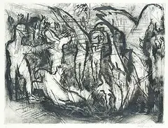 Adolf Benca, Untitled - Ulysses Series No.3 #1/1, 1980, etching on paper