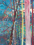 Laurel J.V. Cormack, Untitled - Colourful Forest, 1987, acrylic on canvas