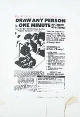 Christopher Cran, Draw Any Person in One Minute #2/8, 1979, colour lithograph on paper
