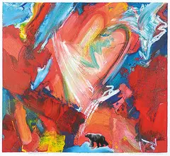 Maureen Enns, Grizzly Heart: Biscuit, 2002, acrylic on paper