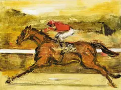 Jane Everett, Stakes Race IV, 2005, oil on wood board