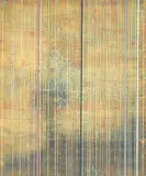 Sky Glabush, Untitled - Grey, Black and Pink Vertical Lines, encaustic on paper