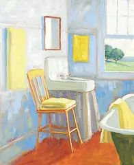 Paul Healey, Untitled - Bathtime, oil on canvas