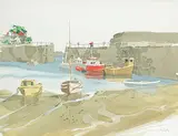 Jack Hambleton, Breakwater Mousehole, watercolour on paper