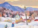 Ron Hedrick, Rural Sleigh Ride, oil on canvas