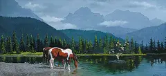 Donna King, Thou Waterest the Ridges, 2014, oil on wood board