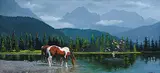 Donna King, Thou Waterest the Ridges, 2014, oil on wood board