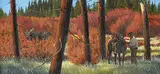 Donna King, Untitled - Fall Hunt, 2015, oil on wood board