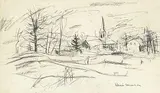 Henri Leopold Masson, Untitled - Winter Steeple
