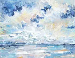 Joan Pattee, Untitled - Clouds over the Island, acrylic on canvas