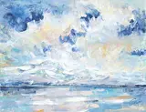 Joan Pattee, Untitled - Clouds over the Island, acrylic on canvas