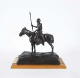 Gerald T. Tailfeathers, Untitled - Indian Brave #10/30, 1969, bronze sculpture