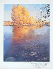 Richard Berg, Elbow River, photolithographic reproduction on paper
