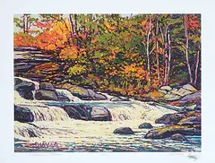 William Duma, Autumn Stream #12/25, photolithographic reproduction on paper