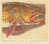 Jack Lee Cowin, August Brown #4/15, 1991, hand coloured etching on paper