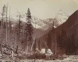 William Notman, 1727 - Eagle Peak and Mount Sir Donald from Loop, black and white photograph on paper