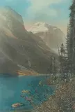 Joseph Frederick Spalding, Mt. Lefroy [Lake Louise, Alberta], hand coloured photograph on paper