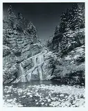 Tom Willock, Cameron Falls, October Snowfall, 2002, black and white photograph on paper