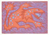 Vivian Lindoe, Dragon #15/15, 1972, colour silkscreen on paper